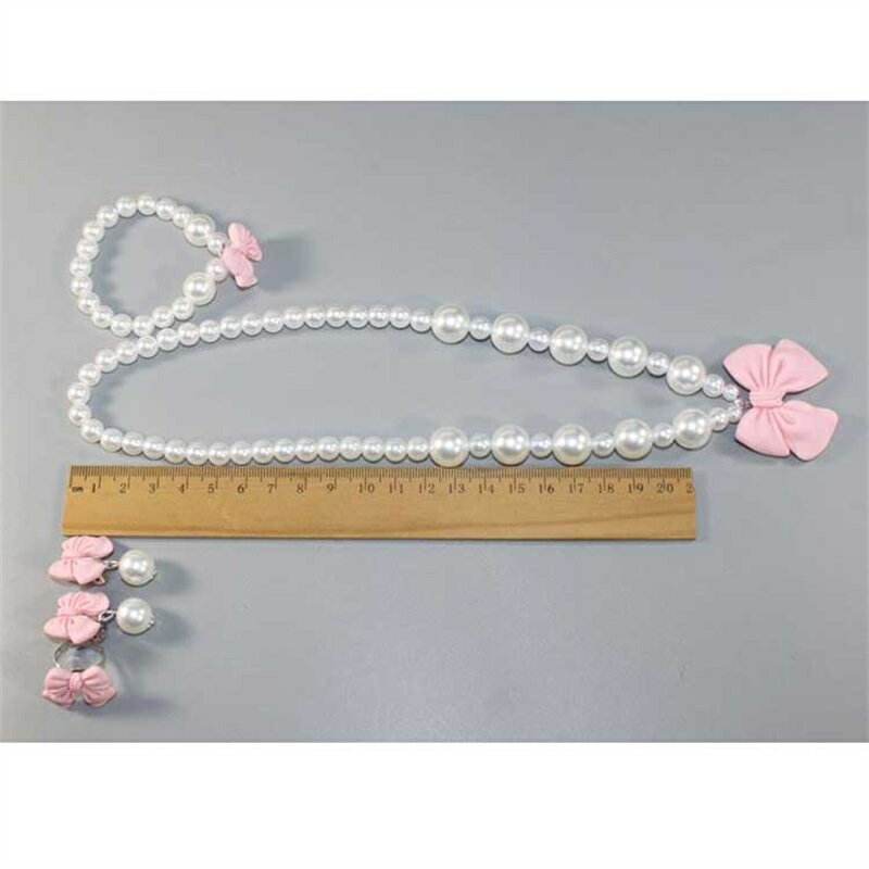 子供 リボン キッズ アクセサリーセット ネックレス ブレスレット イヤリング 指輪...
