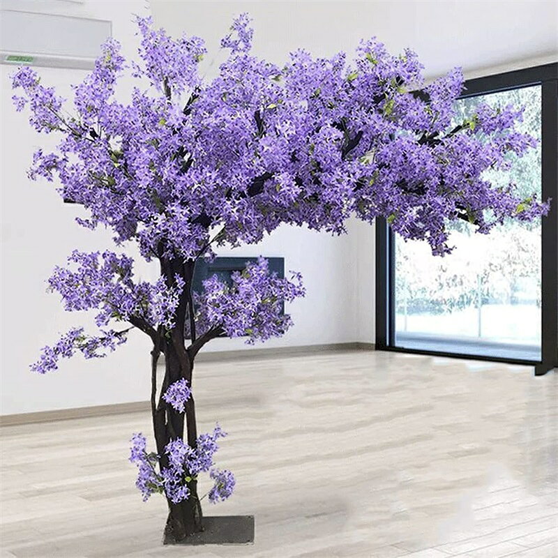 豪華な人工的な桜の木、日本の桜の紫色のLifelikeの人工的な桜の花屋内屋外の結婚...