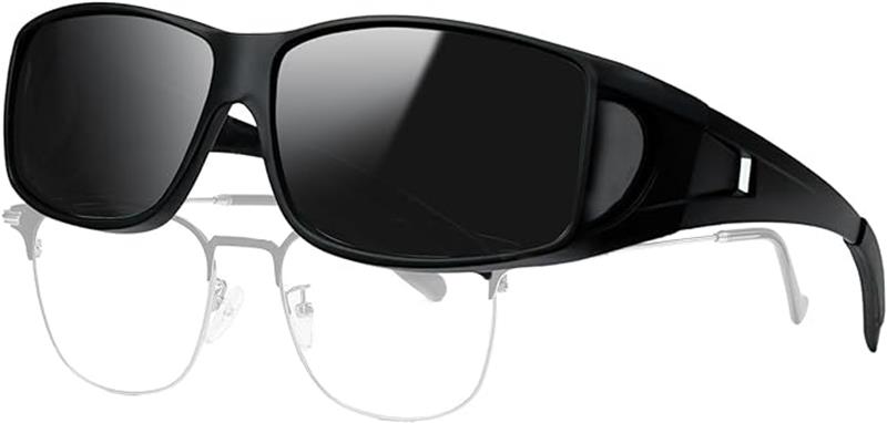 オーバーサングラス メガネの上からかけられる 偏光サングラスTR90 オーバーグラス UV400 紫外線カット..