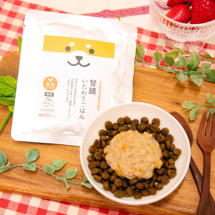 腎臓いたわりごはん 鶏肉 犬用 70g×6袋［ネコポス発送］2セットまで（50556）（賞味期限：2026年8月27日） 2