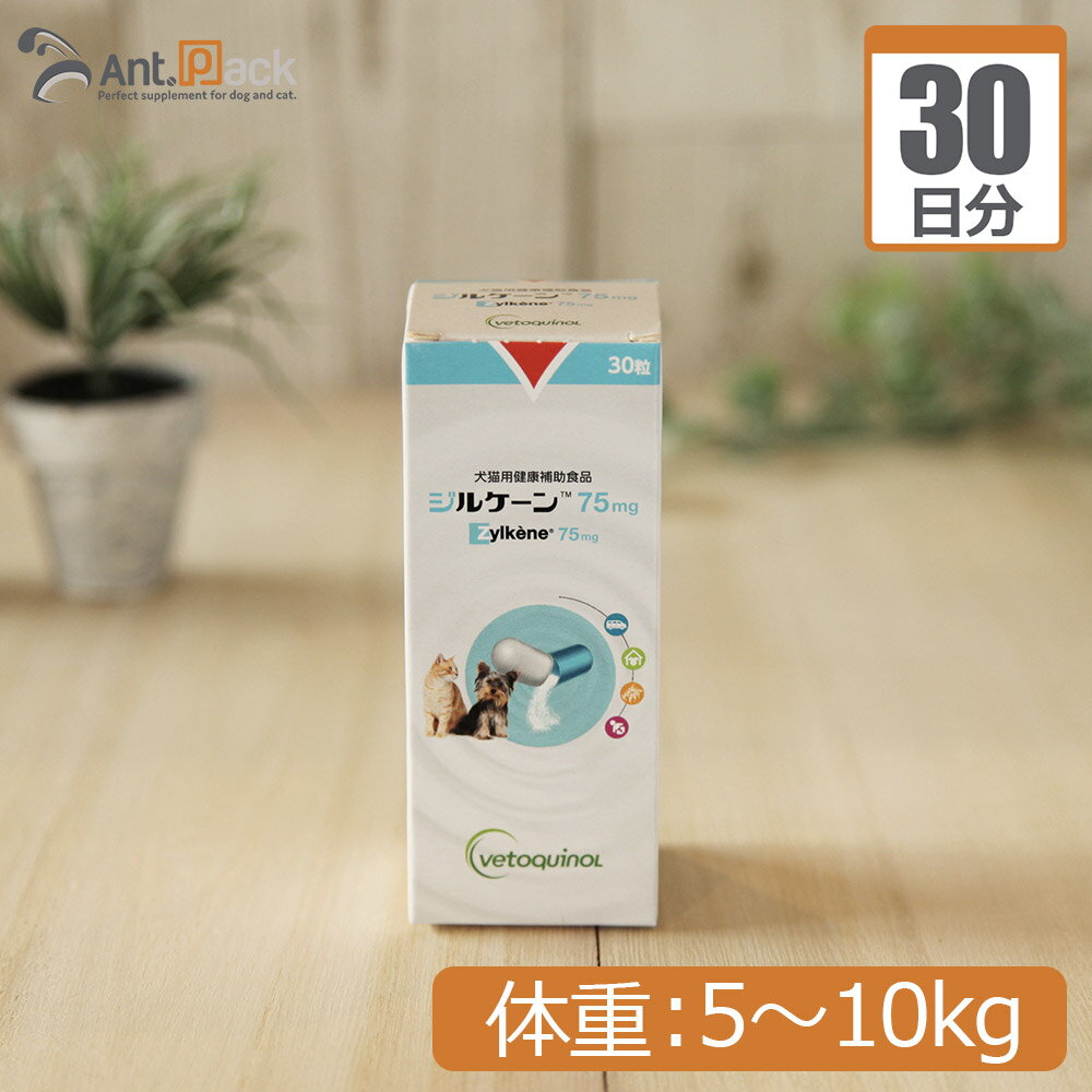【送料無料】全薬 ジルケーン 75mg 犬猫用 体重5kg～10kg 1日2カプセル30日分