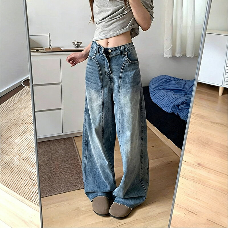 樂天商城 - デニムパンツ デニム パンツ レディース カーブパンツ カーブデニム バレルレッグ 大きいサイズ ワイド ワイドパンツ ジーンズ ジーパン ボトムス 体型カバー ゆったり ハイウエスト ハイライズ きれいめ 大人 カジュアル おしゃれ 可愛い かわいい 春 夏 秋 冬