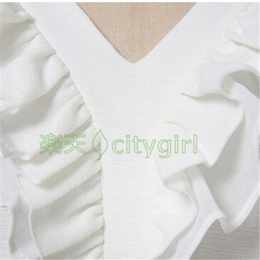【CityGirl】ワンピース レディース 夏物 フォーマル Vネック フリル 夏ワンピ フリル レトロ お洒落 ショート丈 Aライン 体型カバー エレガント ワンピースドレス ドッキング OL 通勤 お出かけ キレイめ 夏 大人 上品 韓国風