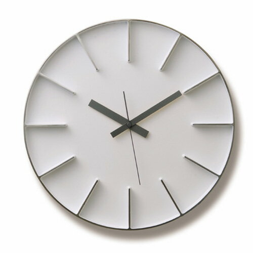 レムノス Lemnos edge clock ホワイト 掛け時計 AZ-0115WH おしゃれ かわいい オシャレ アナログ 壁掛け時計 かけ時計 時計 見やすい 高級 日本製 北欧 モダン 白 エ