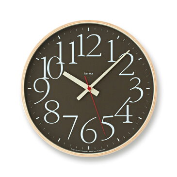 レムノス AY clock RC電波時計 / ブラウンAY14-10 BW 掛け時計 AY14-10BW おしゃれ かわいい Lemnos 日本製 モダン 北欧スタイル 壁掛け時計 見やすい レトロ 時