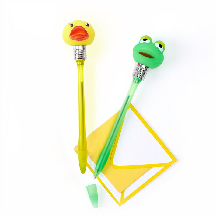 ライトアップアニマルペン ペン ライト キャラクター あひる ダック カエル 蛙 学校文具 女の子 男の子 ライトアップアニマルペン ペン ライト キャラクター...