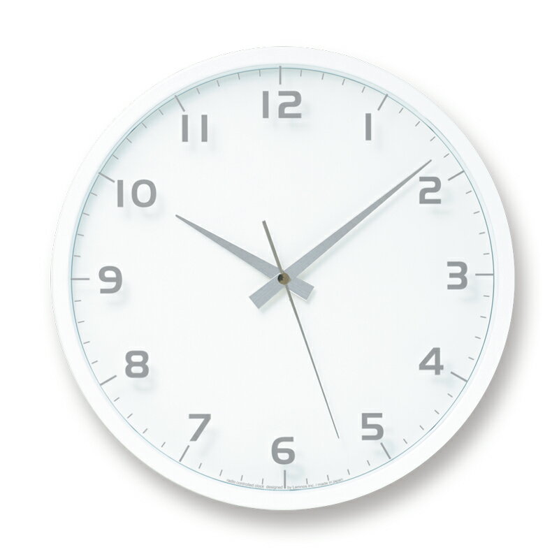 レムノス Lemnos nine clock 電波時計 ホワイト LC08-14W WH おしゃれ かわいい オシャレ アナログ 壁掛け時計 かけ時計 時計 見やすい 高級 日本製 北欧 モダン 白