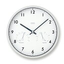 【ポイント10倍 6/2 23:59まで】【売れ筋】レムノス Lemnos Air clock 電波時計 温湿度計付 ブラウン LC09-11W BW 掛け時計...