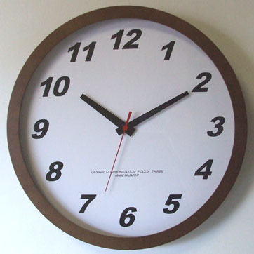 【ポイント最大20倍】フォーカススリー 掛け時計 メープルの時計 V-0013 スイープ ブラウン おしゃれ 静音 静か スイープムーブメント 壁掛け時計 壁掛け FOCUS THREE 時計 新築祝い 掛時計 北欧 アンティーク モダ