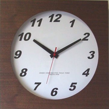 フォーカススリー 掛け時計 メープルの時計 V-0018 スイープ ブラウン おしゃれ 静音 静か スイープムーブメント 壁掛け時計 壁掛け FOCUS THREE 時計 新築祝い 掛時計 北欧 ア