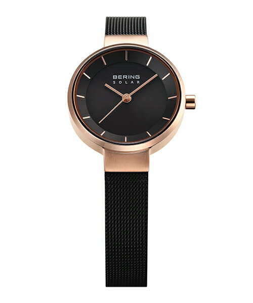 [10x points on all items] [Coupon not applicable] [Bestseller] BERING Watch Scandinavian Solar 14627-166 Scandinavian Solar Black Rose Gold Women's Watch Brand Analog Stylish Waterproof Nordic Designer Cute 30s Simple