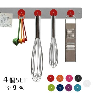 【特別99円メール便対応可/M99】スリーバイスリーシアトル Spot-on ミニマグネットフック 4個セット バレンタイン おしゃれ かわいい マグネット フック収納 キッチン キー 鍵 カギ アクセサリー カラフル スリー・バ
