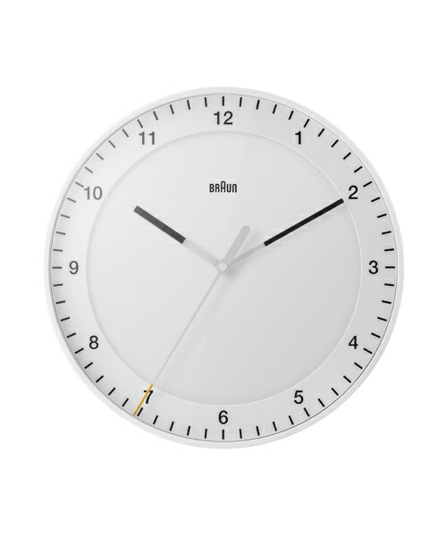 【売れ筋】ブラウン 時計 BRAUN ウォールクロック 掛け時計 ホワイト BC17W 掛時計 壁掛け 大きな 壁掛け時計 おしゃれ ブランド 壁かけ モダン かわいい 北欧 アナログ シンプル 静か