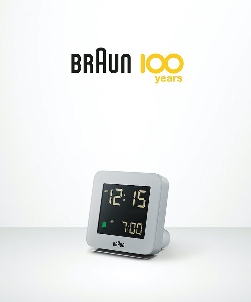 【クーポン不可】【売れ筋】ブラウン 時計 BRAUN 100th Anniversary デジタルクロック 目覚まし時計 グレー BC09G おしゃれ かわいい デジタル シンプル 大音量 置き時計 置時計 北欧 小さい 大きい Digital Clock アンティーク リビング 卓上時計 小型