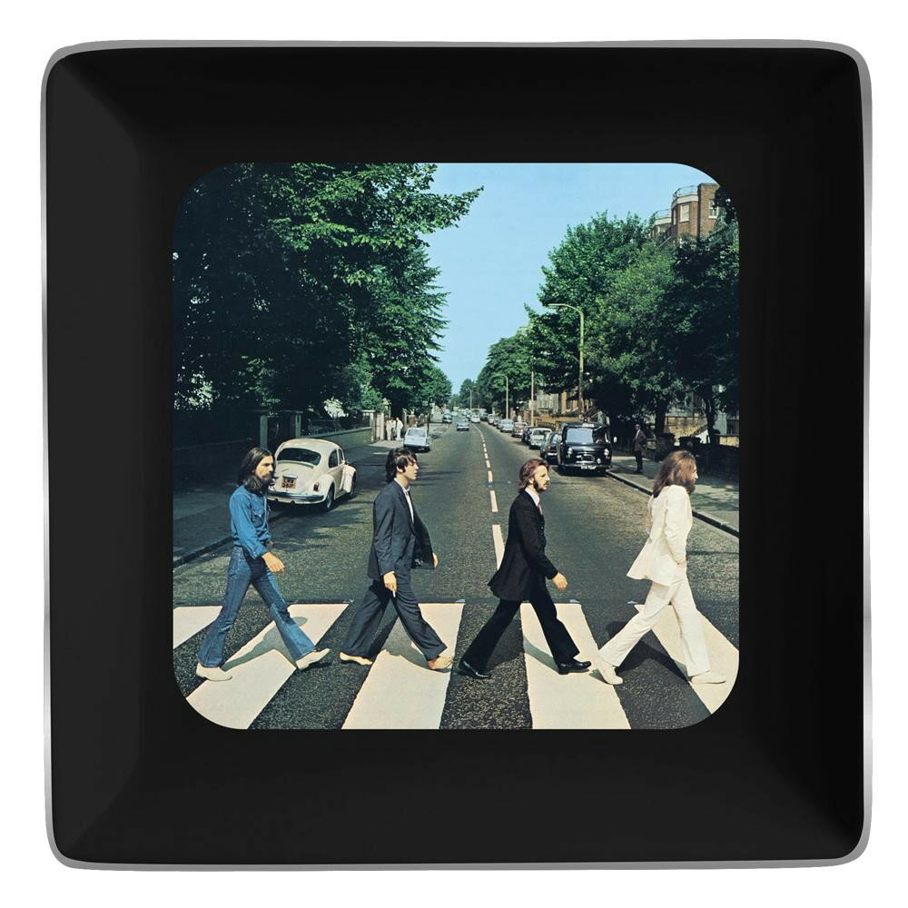 ザ・ビートルズ アビーロード セラミックトレー 小物入れ アクセサリートレー The Beatles Abbey Road 収納 玄関 入れ物 オブジェ アクセサリーホルダー ジョン・レノン ポー