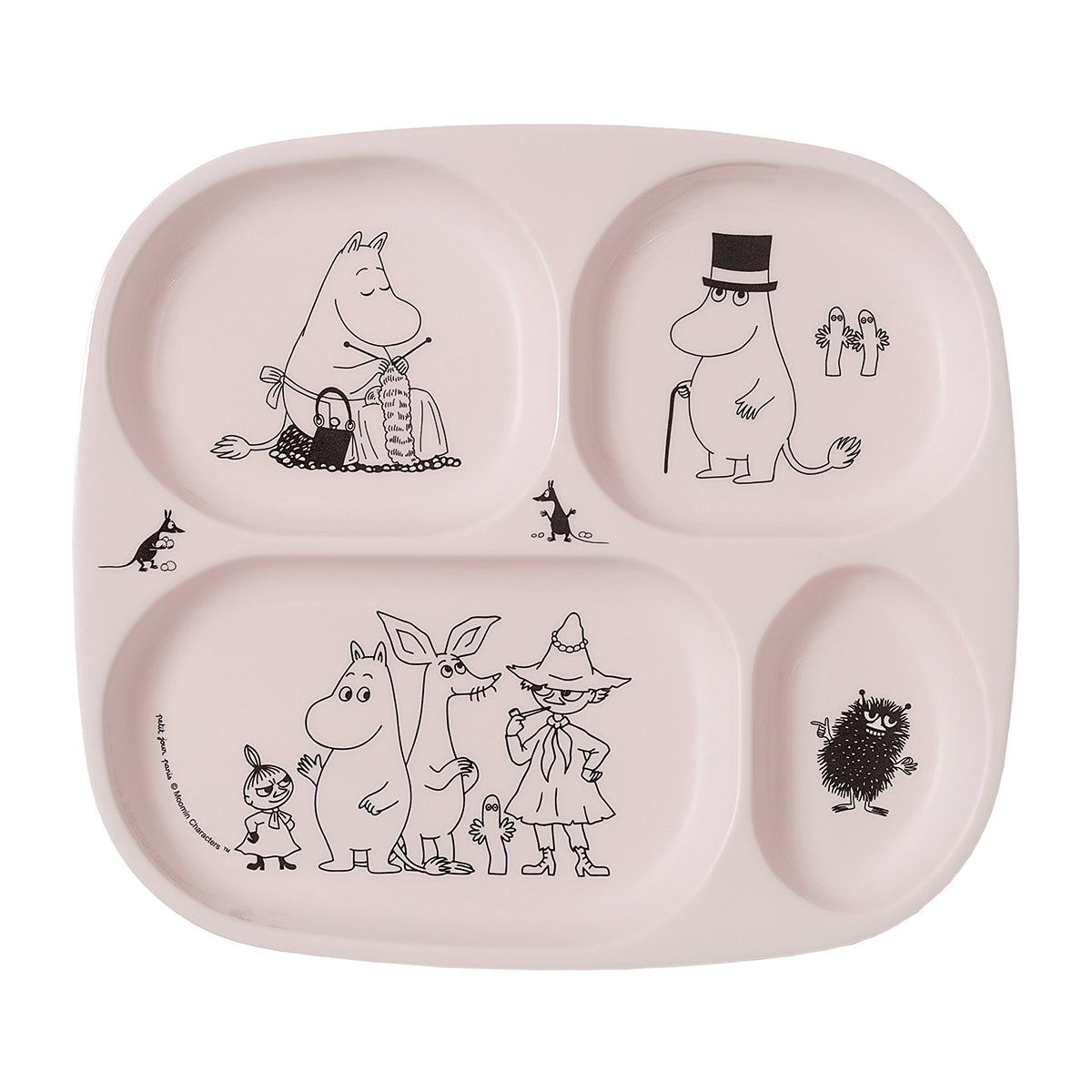 ムーミン メラミン4コンパートメント ピンク PTJ060211 Moomin グッズ おしゃれ かわいい 北欧 大人 誕生日 プレゼント ギフト ミイ ニョロニョロ 子供