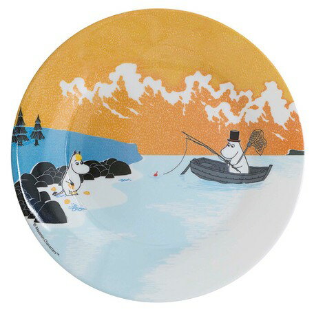 メール便可 Moomin ムーミン メラミンプレート NORDIC SUMMER SKIE オレンジ RST330040 7330786069728 グッズ 食器 お皿 キッチン 北欧 ベビー食器