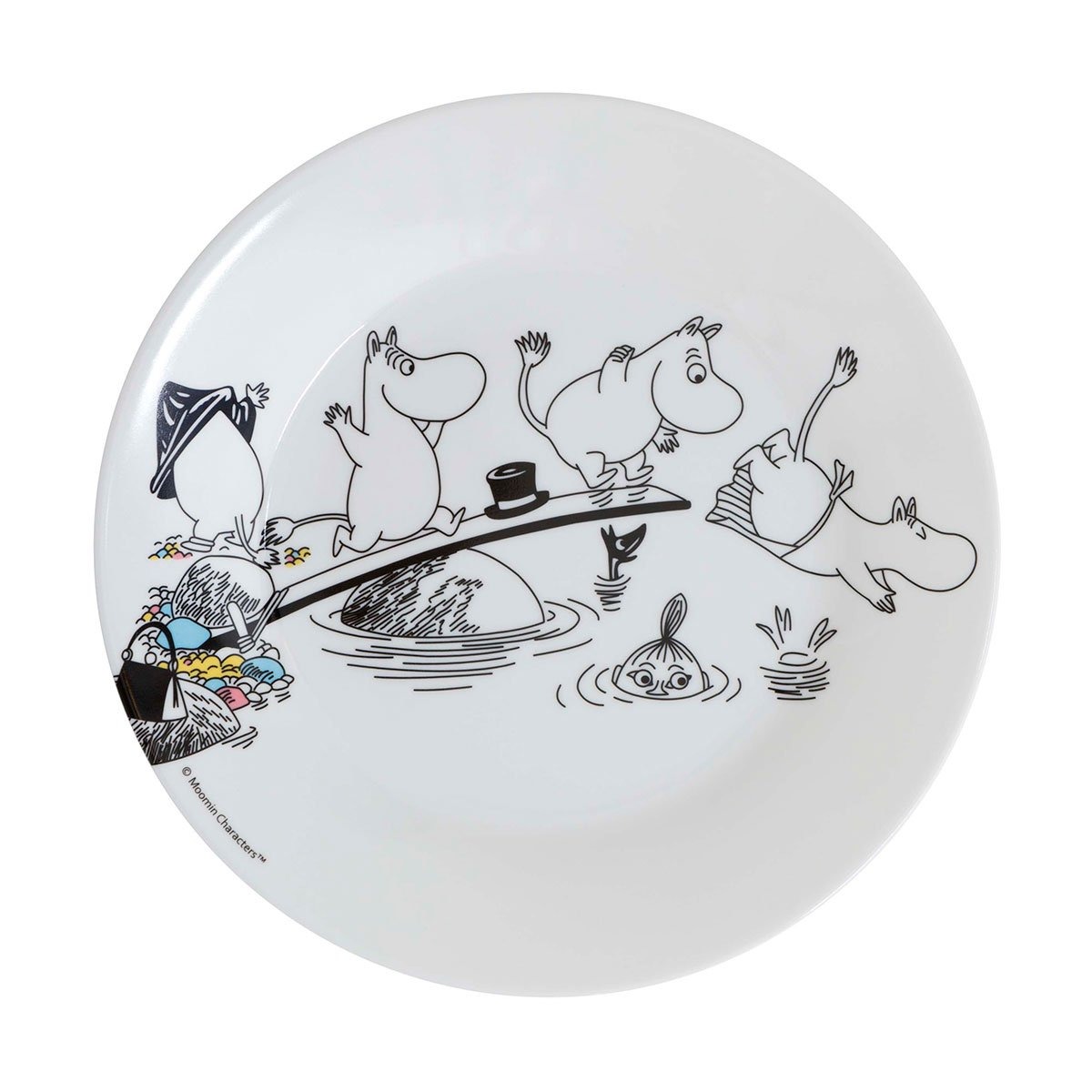 メール便可 ムーミン Moomin メラミンプレート スイミング RST330049 お皿 おしゃれ かわいい 食器 キッチン ベビー食器 北欧 北欧雑貨 グッ...