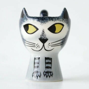 【人気】ハンナターナー エッグカップ サバトラ 15-0005-00 エッグスタンド Hannah Turner 猫 ねこ ネコ Grey Tabby Egg cups おしゃれ 北欧 かわいい エッグボ