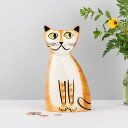 ハンナターナー マネーボックス キャット ブラウン 15-0029-00 貯金箱 猫 ねこ Cat Ginger Tabby Money Box Hannah Turner