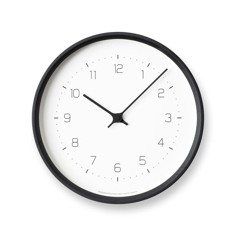 【只今全品ポイント5倍】【売れ筋】レムノス Lemnos 掛け時計 NEUT wall clock KK22-09 グレー ブラック ナチュラル タカタレムノス ニュート 日本製 時計 壁掛け時計 掛時計 [2]