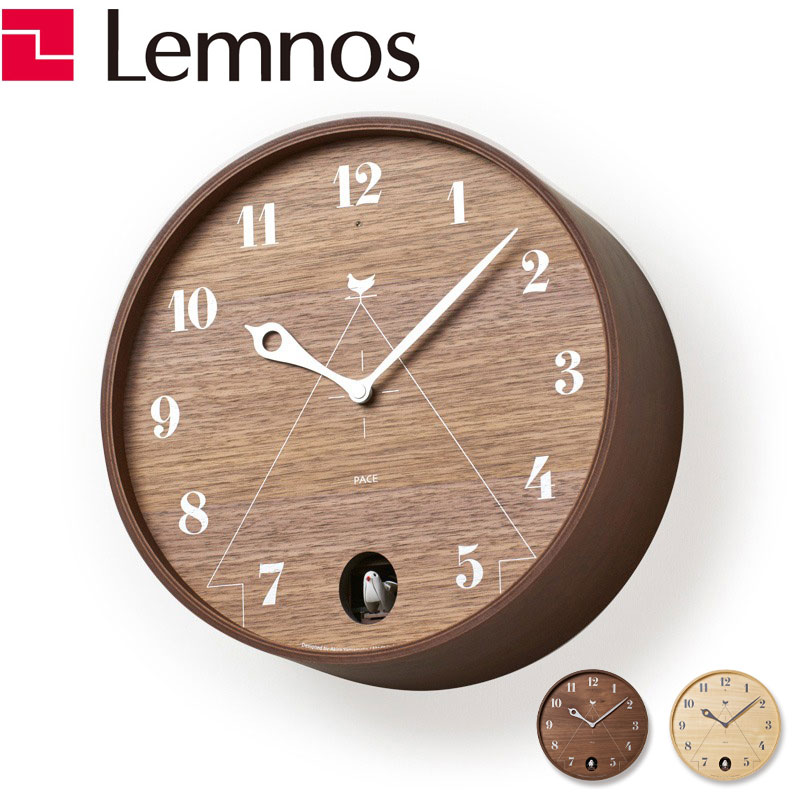 レムノス Lemnos PACE 掛け時計 ブラウン LC11-09BW ナチュラル LC11-09NT パーチェ カッコー時計