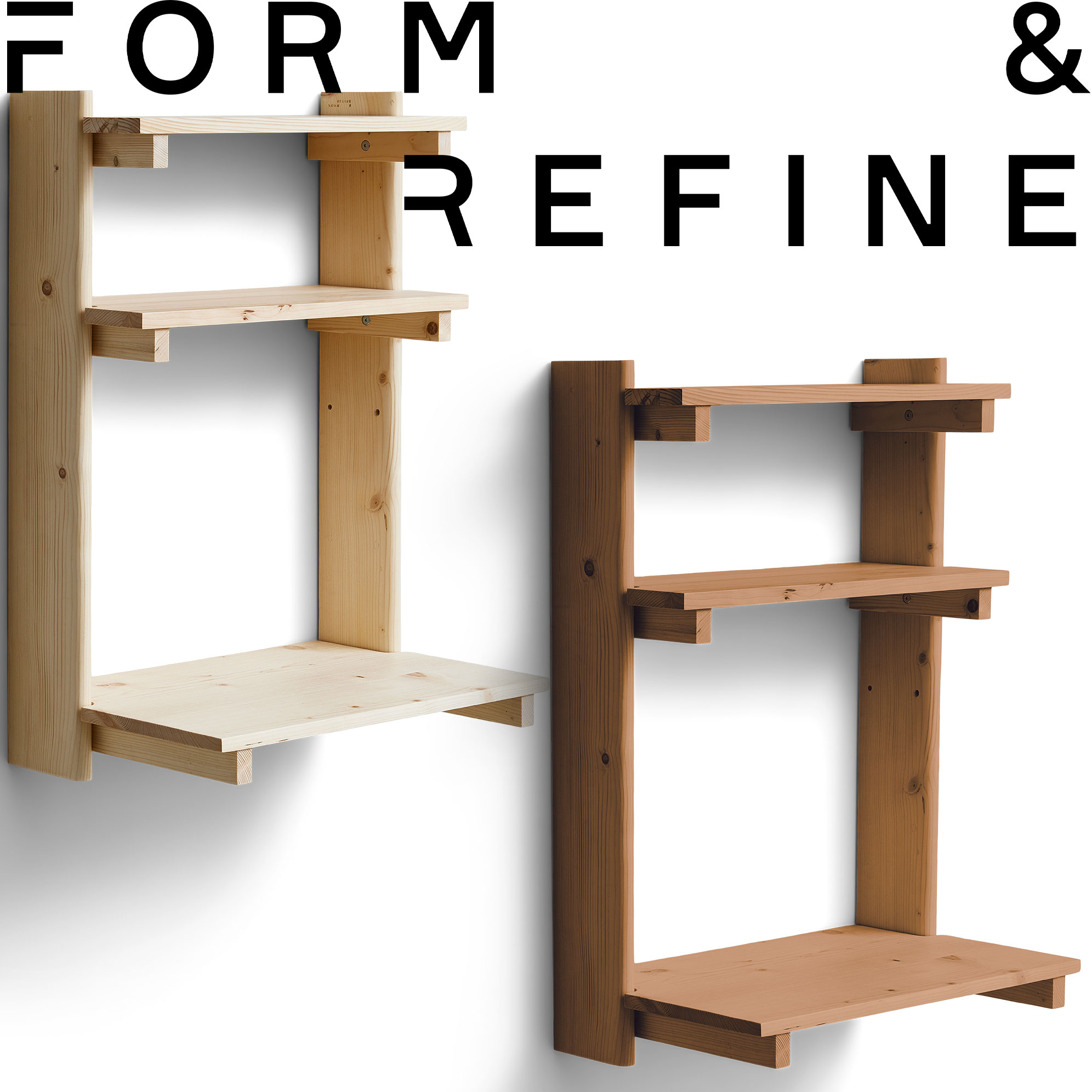 【10％OFFクーポン配布中】Form & Refine フォーム＆リファイン Beam Office Shelf 3 ビーム オフィスシェルフ3 ラック オープンシェルフ ウォールシェルフ 飾り棚 本棚 収納棚 デスク パソコンデスク ワークデスク パイン材 無垢材 木製 北欧 デンマーク サステナブル おし