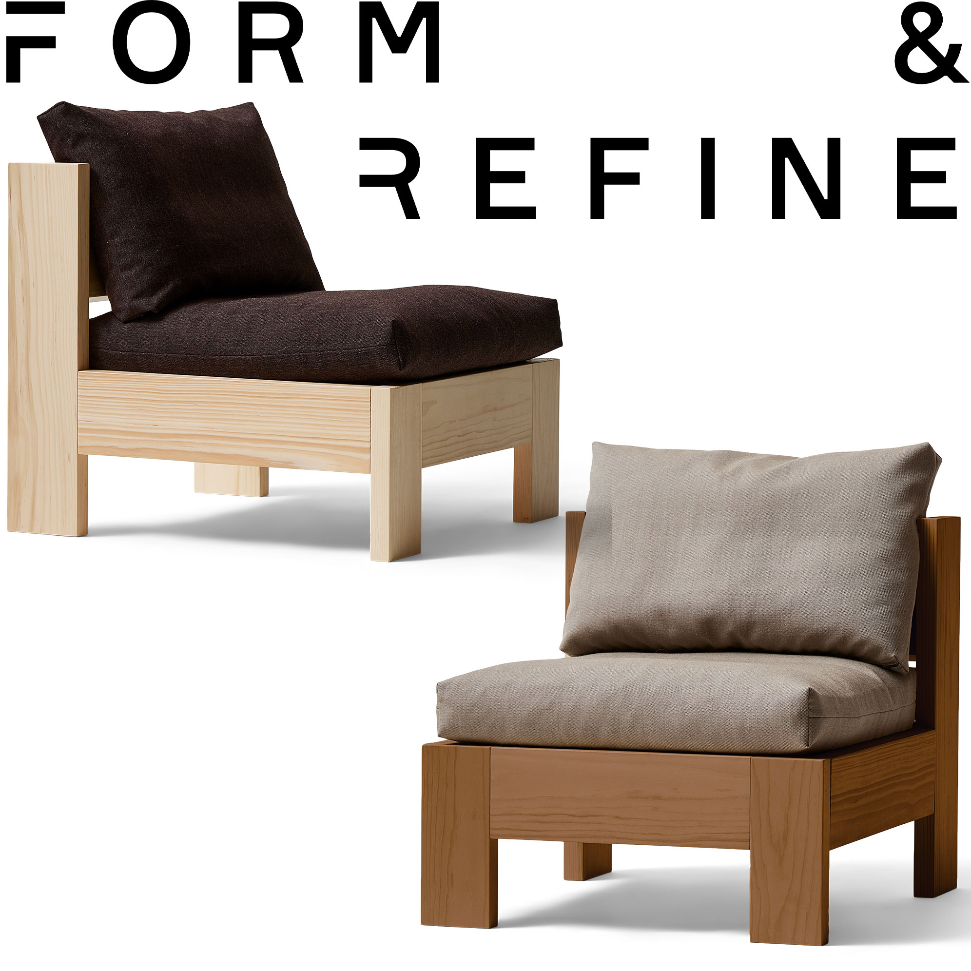 【10％OFFクーポン配布中】Form & Refine フォーム＆リファイン Icon Lounge Chair アイコン ラウンジチェア チェア 椅子 一人掛け 1人掛け ソファ パーソナルチェア パイン材 無垢材 木製 クヴァドラ Kvadrat ファブリック 北欧 デンマーク サステナブル おしゃれ コンパク