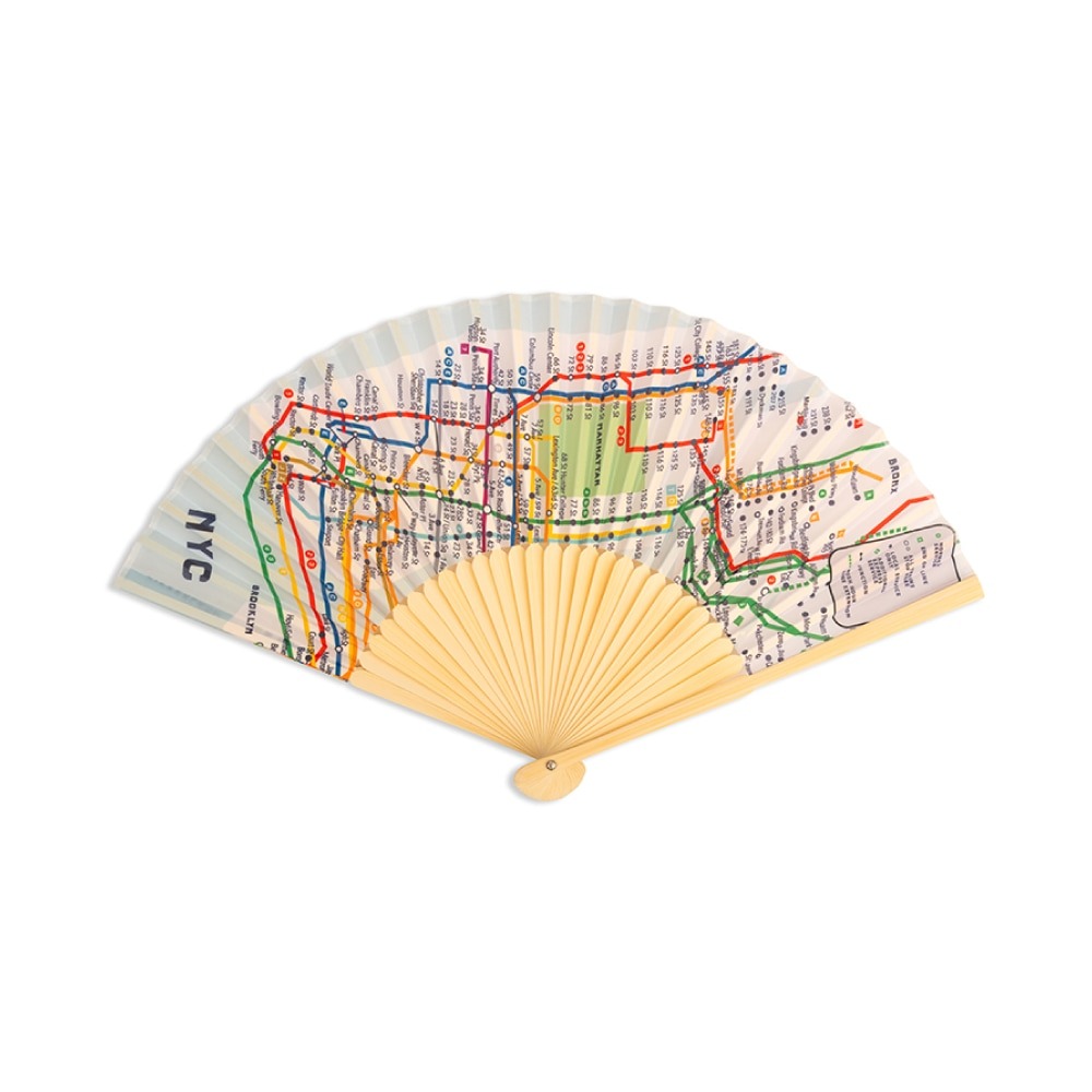 【全品10倍】メール便可 キッカーランド KIKKERLAND NYC トランジット マップ ファン 扇子 うちわ ニューヨーク 地下鉄マップ NYC Transit Map Fan