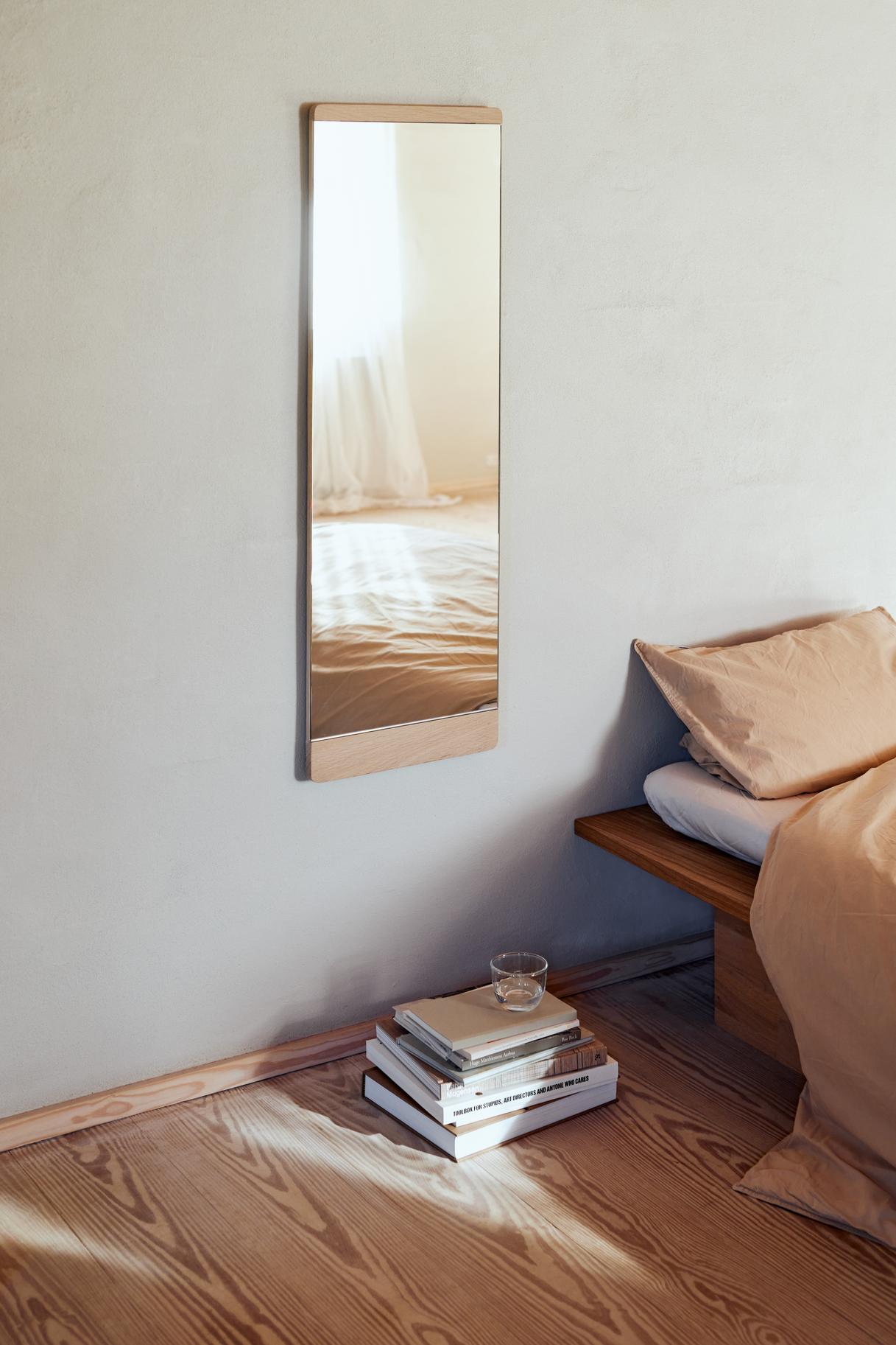 【全品10倍】Form & Refine フォーム&リファイン Rim Wall Mirror リム ウォールミラー 鏡 壁掛け ミラー 姿見 全身 棚付き オーク 無垢材 ウォールシェルフ 北欧 デンマーク おしゃれ 玄関 洗面所 トイレ リビング インフィニティ 木製 軽量 40×68 35×110 [2]