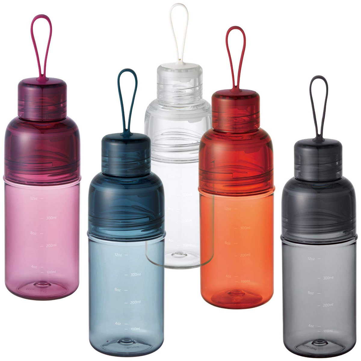 【10％OFFクーポン配布中】キントー KINTO ワークアウトボトル 480ml 水筒 ウォーターボトル マイボトル 直飲み 軽量 目盛り付き ストラップ付 マゼンタ スモーク ネイビー クリア レッド 食洗機対応 BPAフリー スポーツ ヨガ ジム ランニング アウトドア 登山 おしゃれ 北