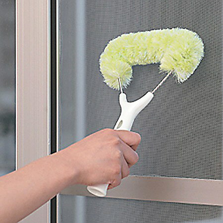 網戸用ブラシ 柄付き スッキリバスボンくん グリーン おしゃれ かわいい 北欧 ギフト 誕生日プレゼント インテリア 雑貨 シンプル