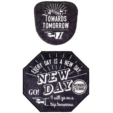 トイレ2点セット A New Day フタカバー&トイレマット 洗浄暖房用 Cozydoors 4905016189311 クリスマス おしゃれ かわいい トイレ2点セット A New Day フタカバー&トイレマット 洗浄暖房用 Coz