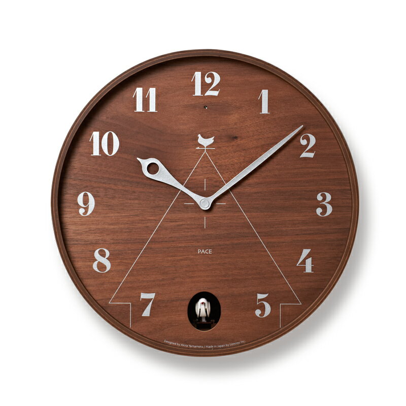 レムノス Lemnos PACE 掛け時計 LC11-09BW おしゃれ かわいい オシャレ アナログ 壁掛け時計 かけ時計 時計 見やすい 高級 日本製 北欧 モダン 鳩時計 からくり時計 時報