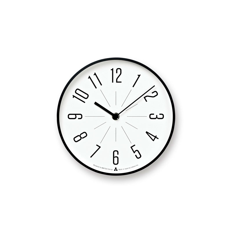 【ポイント10倍！6月1日限定】レムノス Lemnos AWA CLOCK JIJI ブラック 掛け時計 AWA13-03BK おしゃれ かわいい オシャレ アナログ 壁掛け時計 かけ時計 時計 見やすい 高級 日本製 北欧 モダ