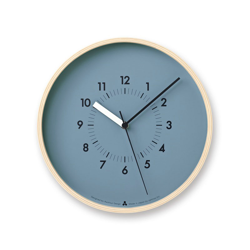 【ポイント10倍！6月1日限定】レムノス Lemnos AWA CLOCK SOSO ブルー 掛け時計 AWA13-06BL おしゃれ かわいい オシャレ アナログ 壁掛け時計 かけ時計 時計 見やすい 高級 日本製 北欧 モダン
