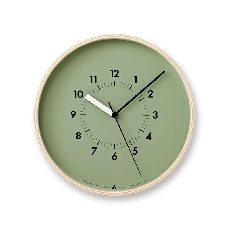 【売れ筋】レムノス Lemnos AWA CLOCK SOSO グリーン 掛け時計 AWA13-06GN おしゃれ かわいい オシャレ アナログ 壁掛け時計 かけ時計 時計 見やすい 高級 日本製 北欧 モダン