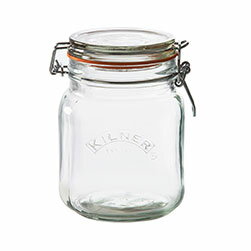 【最大3000円クーポン配布中】キルナー クリップトップジャー 1L KILNER ガラスジャー 38-2024-00 キルナージャー キルナーガラスジャー Square Clip Top Jar 保存用瓶 保存容器 保存ビン ガ