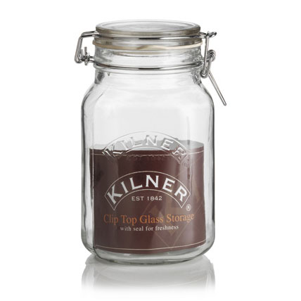 キルナー クリップトップジャー 1.5L KILNER ガラスジャー 38-2025-00 キルナージャー キルナーガラスジャー Square Clip Top Jar 保存用瓶 保存容器 保存ビン