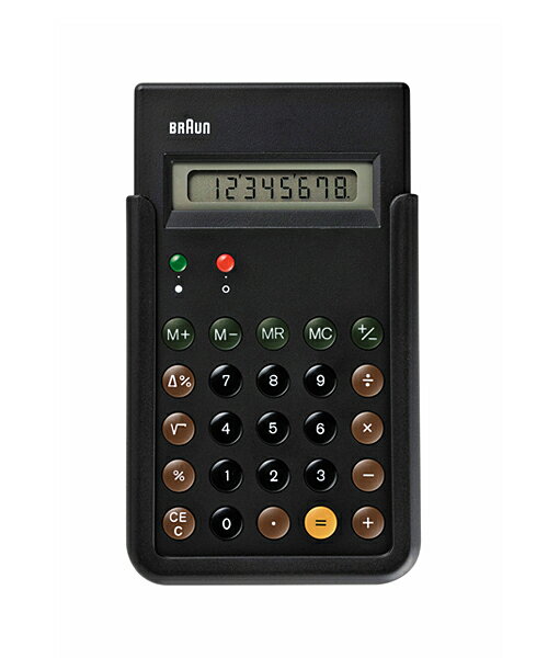 【クーポン不可】メール便可 BRAUN ブラウン Calculator 電卓 BNE001BK ブラック 黒 計算機 卓上 時間 税 抜 計算 お金 ミニ シンプル デザイン おしゃれ かわいい 8桁 電子