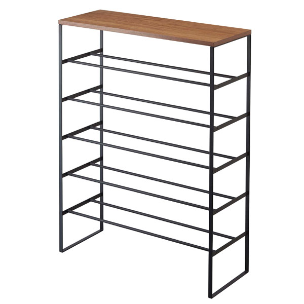 【大人気】山崎実業 YAMAZAKI 天板付きシューズラック タワー 6段 ブラック 3370 TOWER タワーシリーズ..