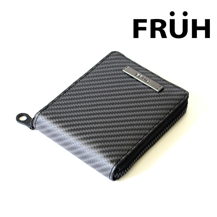 フリュー 薄い財布 メンズ FRUH フリュー リアルカーボン コンパクトウォレット GL045 財布 カーボンファイバー リアルカーボン素材