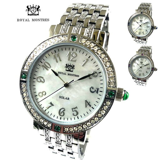 ROYAL MONTRES 天然石 ソーラー腕時計 RM-0015 ルビー サファイア エメラルド メンズ レディース ROYAL MONTRES 天然石 ソーラー腕時計 RM-0015 ルビー サファイア エメラルド メンズ レディース