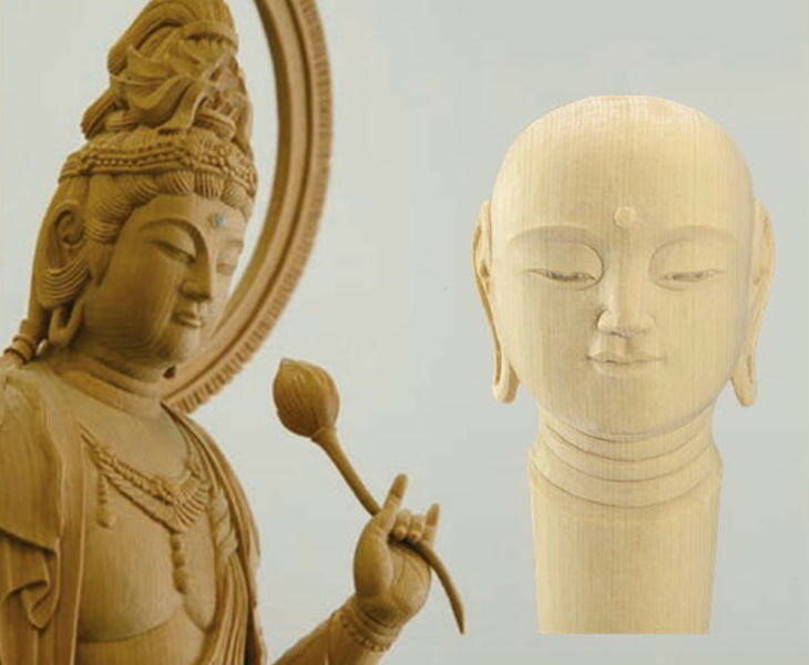 自分で作る こころの仏像彫刻・基礎シリーズ5 仏頭 DVD＋材料（2本） 教育 映像 歴史