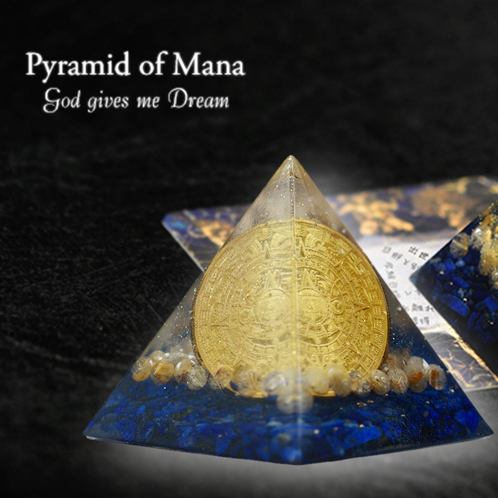 奇跡のオルゴナイト ピラミッドオブマナ 太陽のメダル Pyramid of Mana オブジェ インテリア 12星座カード
