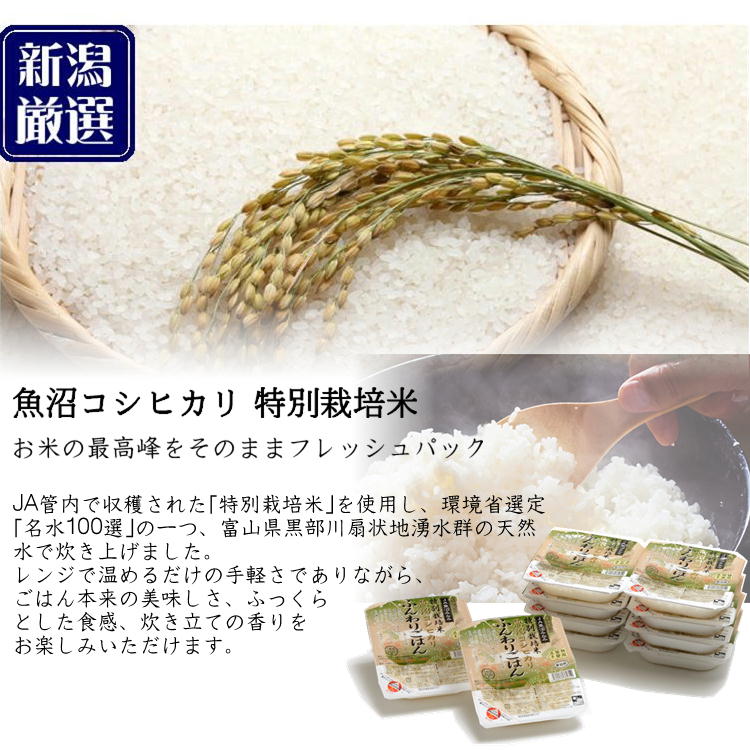 JA魚沼みなみ 魚沼コシヒカリ ふんわりごはん 200g×1ケース(24入り) ウーケ 特栽米...