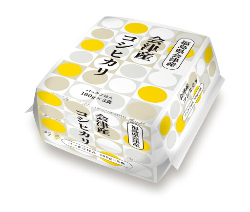 相馬屋 福島 会津産コシヒカ パックごはん180g 3個パック×12袋入り※代引き不可 相馬屋 福島 会津産コシヒカ パックごはん180g 3個パック×12袋入り※代引き不可