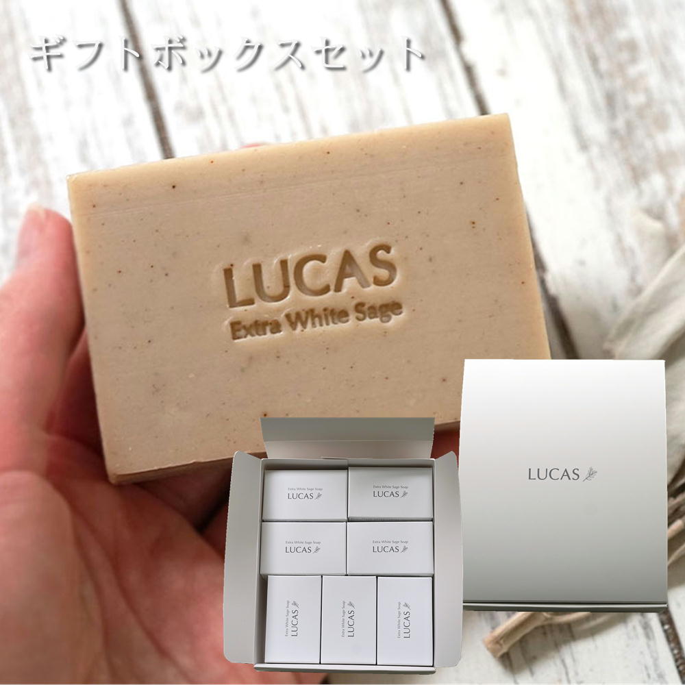 乐天商城 - 正規販売店 LUCAS ホワイトセージ 全身浄化用 石けん 固形石けん 14個入り ギフトボックス ルカス エクストラホワイトセージ 全身浄化用石けん