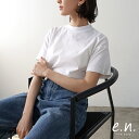 evernavy エバーネイビー モックネック 半袖 Tシャツ レディース トップス 半袖tシャツ 無地t シンプルt 天竺編み コットン ドロップショルダー ジャスト丈 体型カバー ベーシック 大人 シンプル トレンド きれいめ 抜け感 春 夏 秋