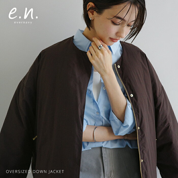 evernavy エバーネイビー ノーカラー サイドジップ 